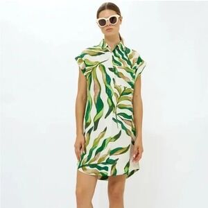 Oliphant Dress Linen Mini -‎ Maldive Green